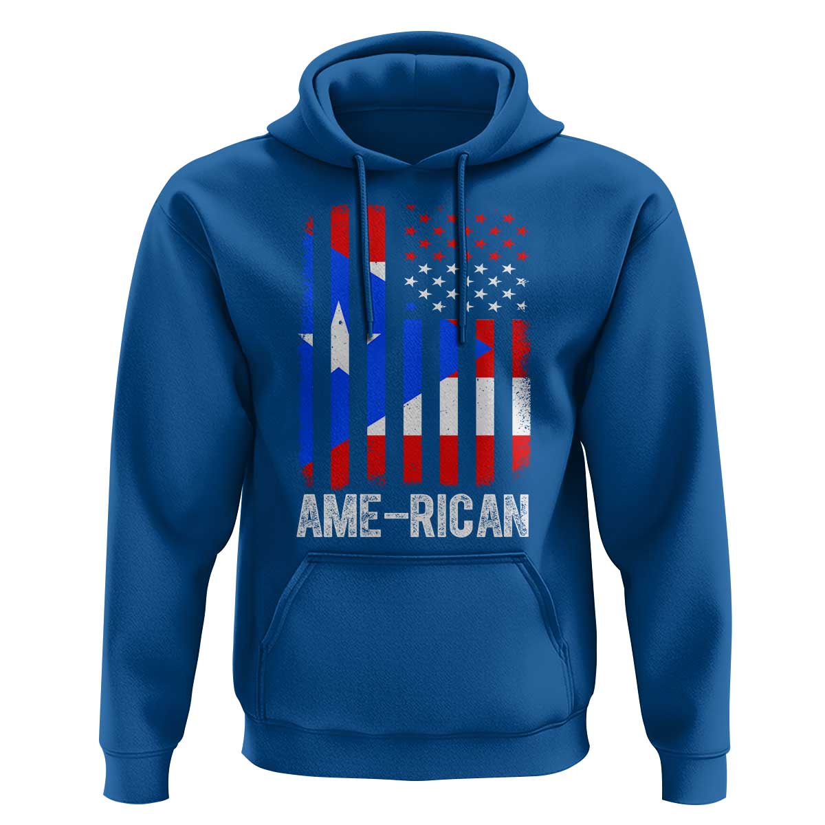 Puerto Rican American Flag Hoodie AME-RICAN Boricua Pride
