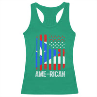Puerto Rican American Flag Racerback Tank Top AME-RICAN Boricua Pride