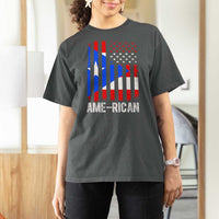 Puerto Rican American Flag T Shirt For Women AME-RICAN Boricua Pride
