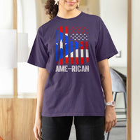 Puerto Rican American Flag T Shirt For Women AME-RICAN Boricua Pride