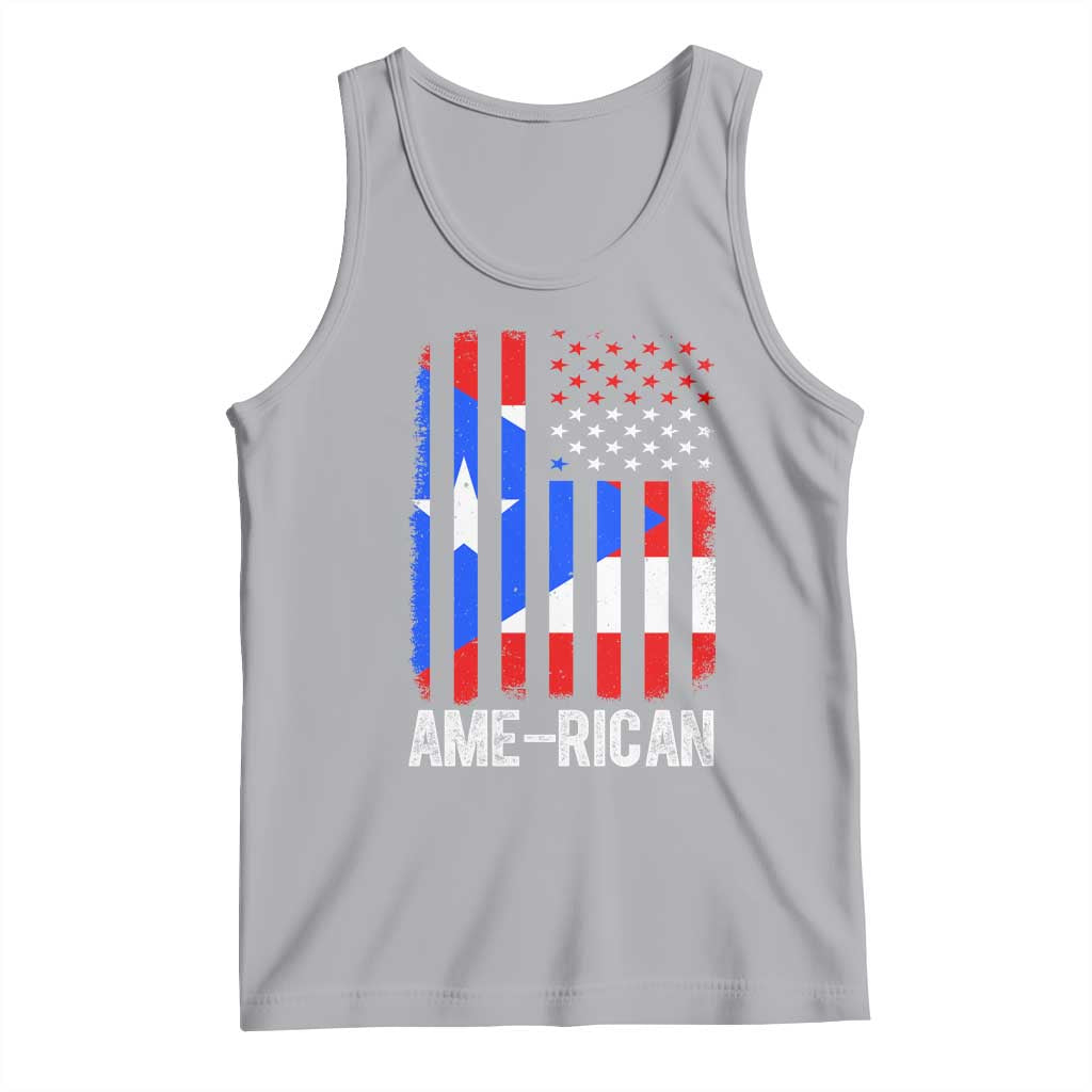 Puerto Rican American Flag Tank Top AME-RICAN Boricua Pride
