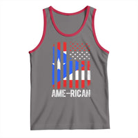 Puerto Rican American Flag Tank Top AME-RICAN Boricua Pride