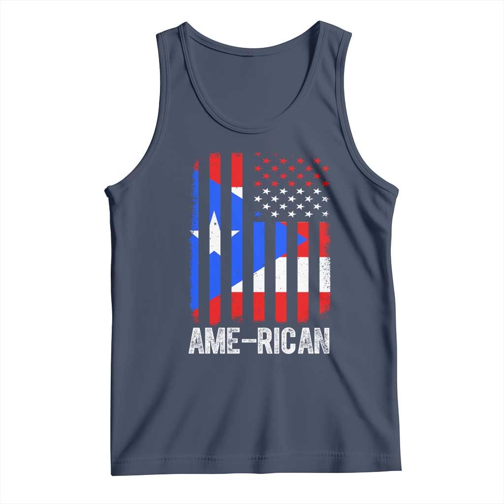 Puerto Rican American Flag Tank Top AME-RICAN Boricua Pride