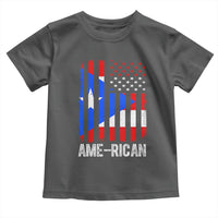 Puerto Rican American Flag Toddler T Shirt AME-RICAN Boricua Pride