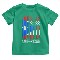 Puerto Rican American Flag Toddler T Shirt AME-RICAN Boricua Pride
