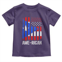 Puerto Rican American Flag Toddler T Shirt AME-RICAN Boricua Pride