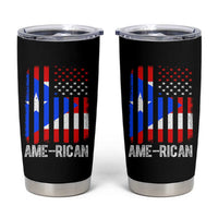 Puerto Rican American Flag Tumbler Cup AME-RICAN Boricua Pride