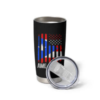 Puerto Rican American Flag Tumbler Cup AME-RICAN Boricua Pride