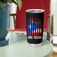 Puerto Rican American Flag Tumbler Cup AME-RICAN Boricua Pride