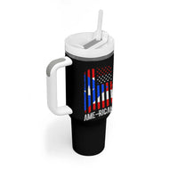 Puerto Rican American Flag Tumbler With Handle AME-RICAN Boricua Pride