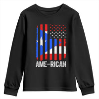 Puerto Rican American Flag Youth Sweatshirt AME-RICAN Boricua Pride