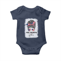 Yes I’m Both Puerto Rican American Baby Onesie Messy Bun Boricua Woman Pride