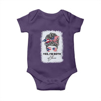 Yes I’m Both Puerto Rican American Baby Onesie Messy Bun Boricua Woman Pride