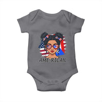 Puerto Rican American Girl Baby Onesie AME-RICAN Boricua Pride
