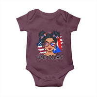 Puerto Rican American Girl Baby Onesie AME-RICAN Boricua Pride