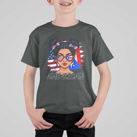 Puerto Rican American Girl T Shirt For Kid AME-RICAN Boricua Pride