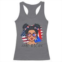 Puerto Rican American Girl Racerback Tank Top AME-RICAN Boricua Pride