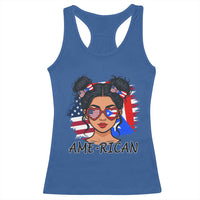 Puerto Rican American Girl Racerback Tank Top AME-RICAN Boricua Pride