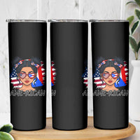 Puerto Rican American Girl Skinny Tumbler AME-RICAN Boricua Pride