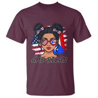 Puerto Rican American Girl T Shirt AME-RICAN Boricua Pride
