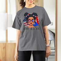 Puerto Rican American Girl T Shirt For Women AME-RICAN Boricua Pride