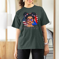 Puerto Rican American Girl T Shirt For Women AME-RICAN Boricua Pride