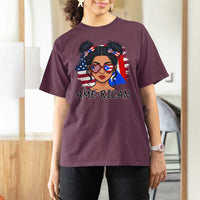 Puerto Rican American Girl T Shirt For Women AME-RICAN Boricua Pride
