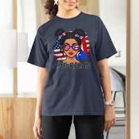 Puerto Rican American Girl T Shirt For Women AME-RICAN Boricua Pride