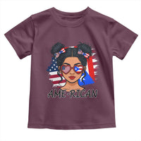 Puerto Rican American Girl Toddler T Shirt AME-RICAN Boricua Pride