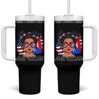 Puerto Rican American Girl Tumbler With Handle AME-RICAN Boricua Pride