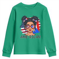 Puerto Rican American Girl Youth Sweatshirt AME-RICAN Boricua Pride