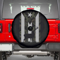 Deer Hunting Camo Puerto Rican Flag Spare Tire Cover Boricua Hunters