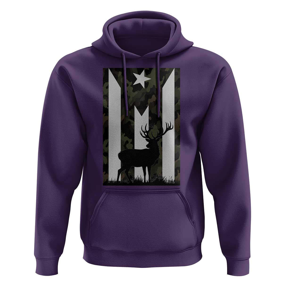 Deer Hunting Camo Puerto Rican Flag Hoodie Boricua Hunters