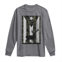 Deer Hunting Camo Puerto Rican Flag Long Sleeve Shirt Boricua Hunters