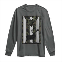 Deer Hunting Camo Puerto Rican Flag Long Sleeve Shirt Boricua Hunters