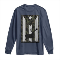 Deer Hunting Camo Puerto Rican Flag Long Sleeve Shirt Boricua Hunters