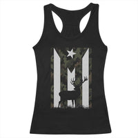 Deer Hunting Camo Puerto Rican Flag Racerback Tank Top Boricua Hunters