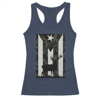 Deer Hunting Camo Puerto Rican Flag Racerback Tank Top Boricua Hunters