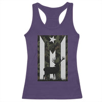 Deer Hunting Camo Puerto Rican Flag Racerback Tank Top Boricua Hunters