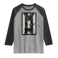 Deer Hunting Camo Puerto Rican Flag Raglan Shirt Boricua Hunters