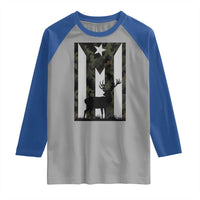 Deer Hunting Camo Puerto Rican Flag Raglan Shirt Boricua Hunters