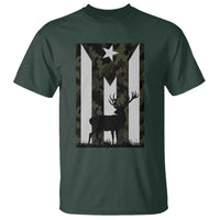 Deer Hunting Camo Puerto Rican Flag T Shirt Boricua Hunters