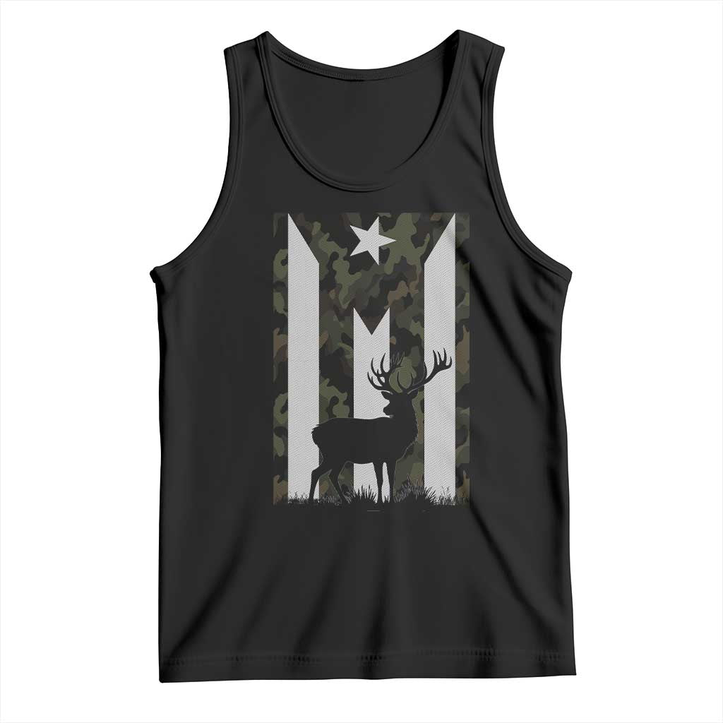 Deer Hunting Camo Puerto Rican Flag Tank Top Boricua Hunters