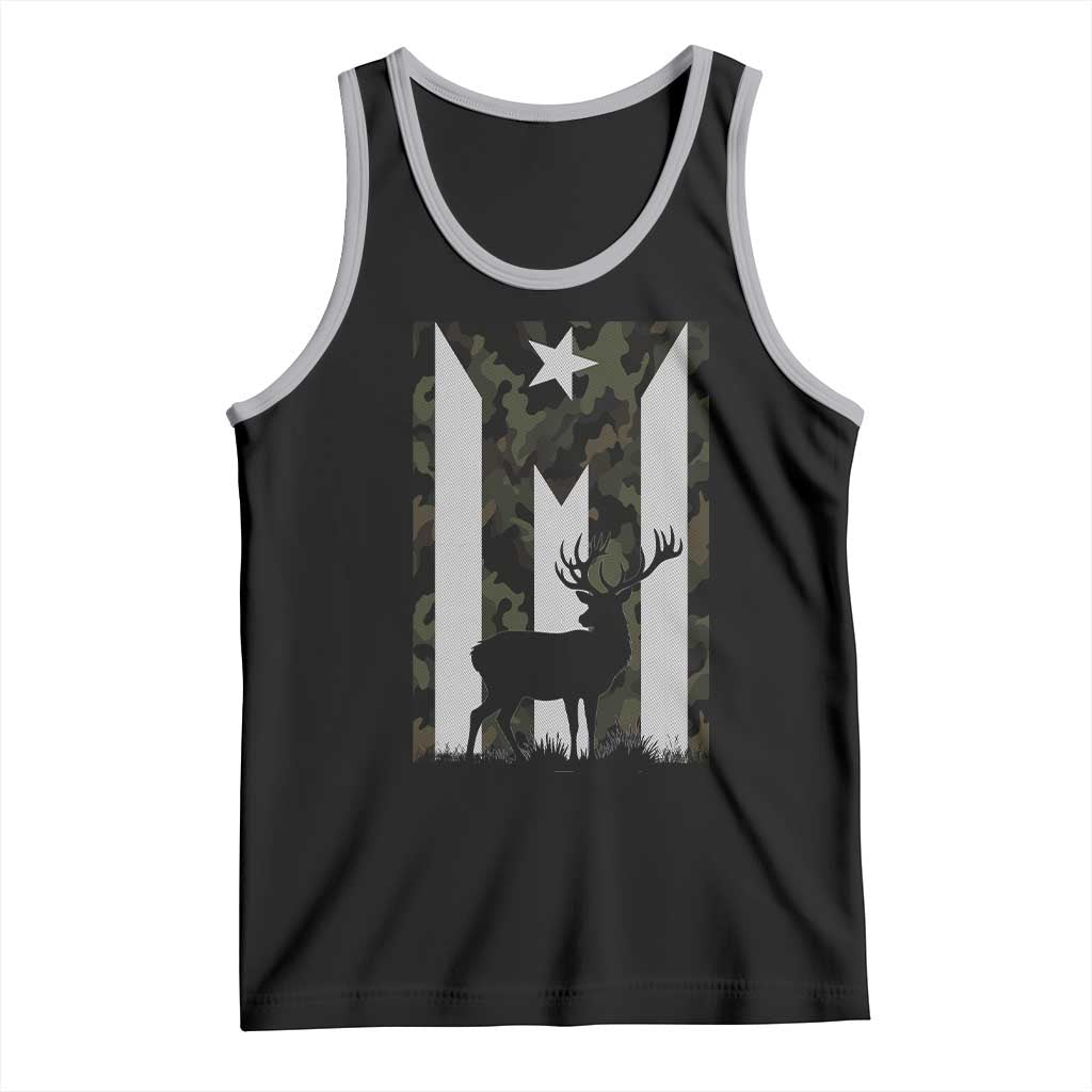 Deer Hunting Camo Puerto Rican Flag Tank Top Boricua Hunters