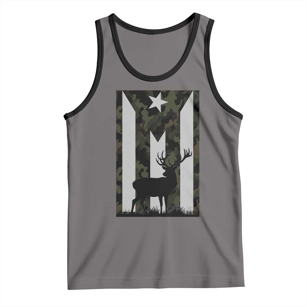 Deer Hunting Camo Puerto Rican Flag Tank Top Boricua Hunters