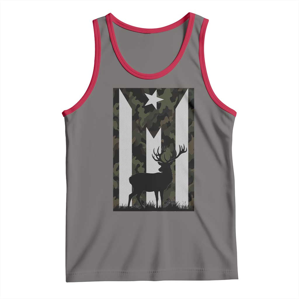 Deer Hunting Camo Puerto Rican Flag Tank Top Boricua Hunters