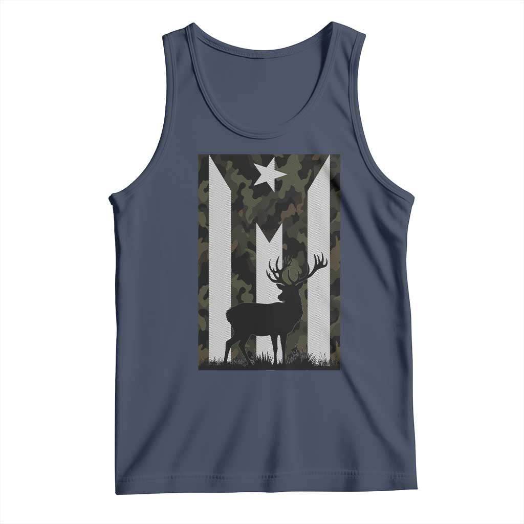Deer Hunting Camo Puerto Rican Flag Tank Top Boricua Hunters
