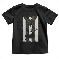 Deer Hunting Camo Puerto Rican Flag Toddler T Shirt Boricua Hunters