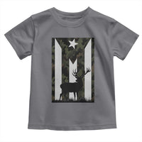 Deer Hunting Camo Puerto Rican Flag Toddler T Shirt Boricua Hunters