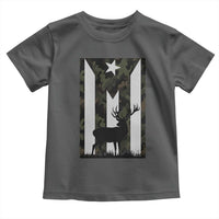 Deer Hunting Camo Puerto Rican Flag Toddler T Shirt Boricua Hunters